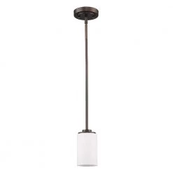 Addison Indoor 1-Light Mini Pendant with Glass Shade in Oil Rubbed Bronze by Acclaim Lighting