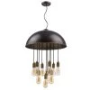 Keough 10-Light Oil-Rubbed Bronze Bowl Pendant with Raw Brass Sockets by Acclaim Lighting