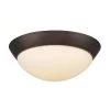 75-Watt Equivalence Oil-Rubbed Bronze Integrated LED Flush Mount with Frosted Glass by Acclaim Lighting -Acclaim Lighting store oil rubbed bronze acclaim lighting flush mount lights in51393orb 64 1000