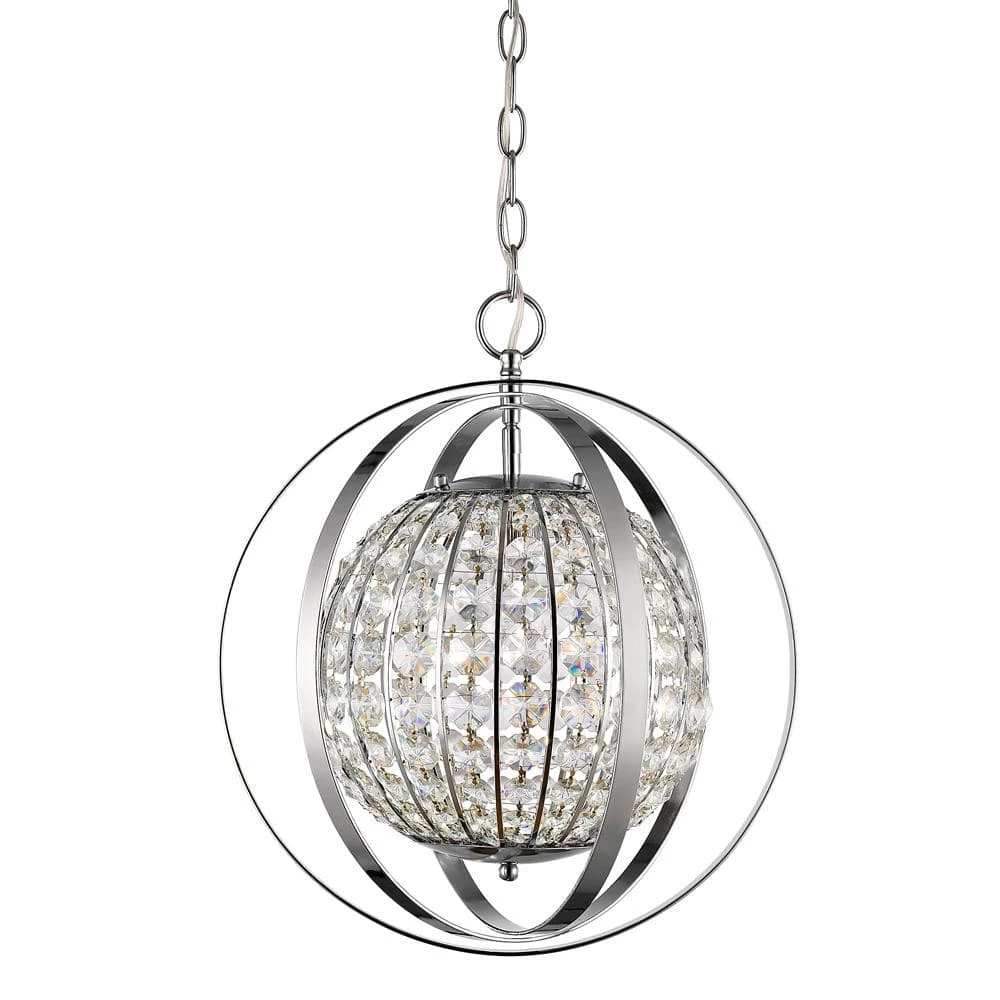 Olivia 1-Light Polished Nickel Indoor Pendant with Crystal by Acclaim Lighting 3 Olivia 1-Light Polished Nickel Indoor Pendant with Crystal by Acclaim Lighting
