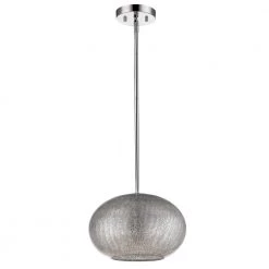 Brielle 1-Light Oil-Rubbed Bronze Pendant with Textured Glass Shade by Acclaim Lighting