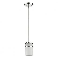 Alexis Indoor 1-Light Pendant with Glass Shade in Polished Nickel by Acclaim Lighting