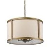 Jessica Indoor 4-Light Raw Brass Pendant with Fabric Shade by Acclaim Lighting