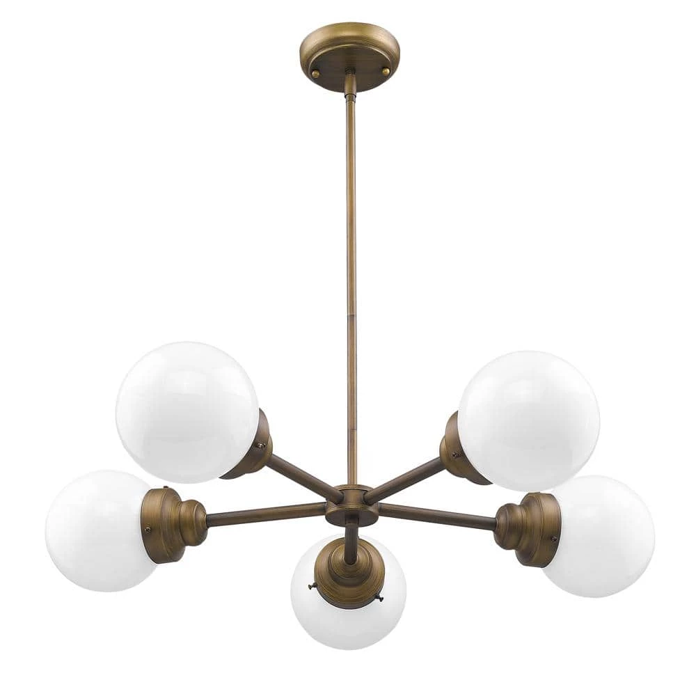 Portsmith 5-Light Raw Brass Geometric Chandelier by Acclaim Lighting 3 Portsmith 5-Light Raw Brass Geometric Chandelier by Acclaim Lighting