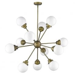 Portsmith 12-Light Raw Brass Chandelier by Acclaim Lighting