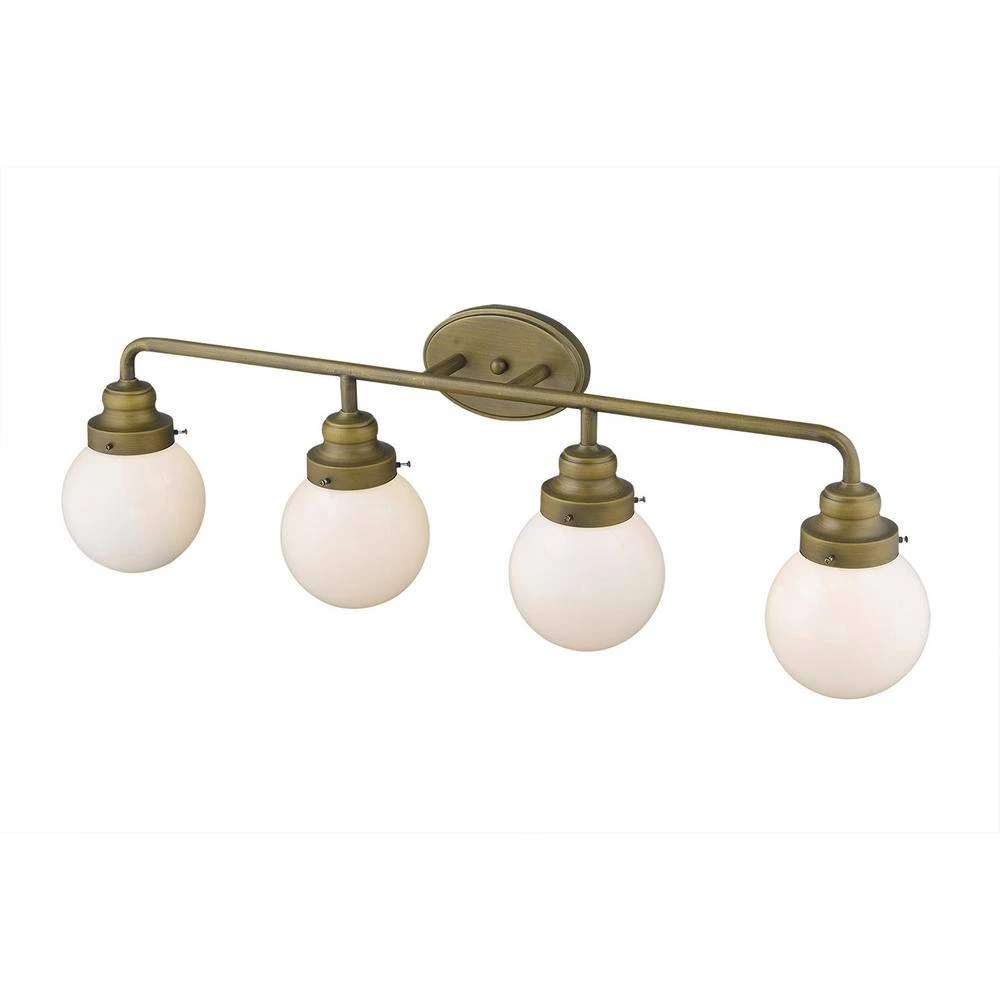 Portsmith 4-Light Raw Brass Vanity by Acclaim Lighting 4 Portsmith 4-Light Raw Brass Vanity by Acclaim Lighting - Image 2