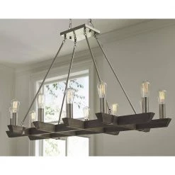 Finnick 12-Light Satin Nickel Chandelier by Acclaim Lighting -Acclaim Lighting store satin nickel acclaim lighting chandeliers in11061sn 44 1000