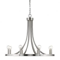 Sawyer 8-Light Satin Nickel Chandelier by Acclaim Lighting 11 Sawyer 8-Light Satin Nickel Chandelier by Acclaim Lighting -Acclaim Lighting store satin nickel acclaim lighting chandeliers in11151sn 4f 1000