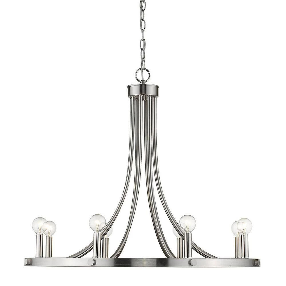 Sawyer 8-Light Satin Nickel Chandelier by Acclaim Lighting 5 Sawyer 8-Light Satin Nickel Chandelier by Acclaim Lighting - Image 3
