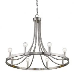 Sawyer 8-Light Satin Nickel Chandelier by Acclaim Lighting