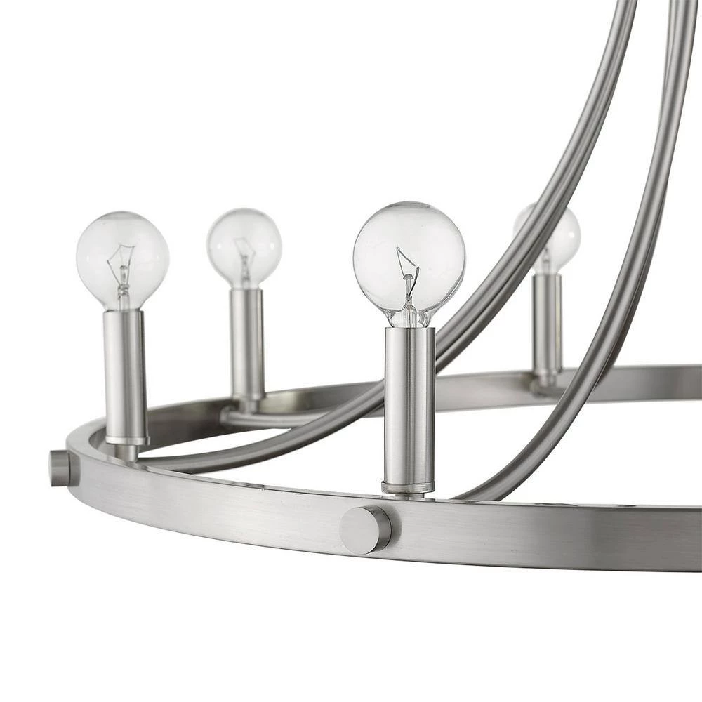 Sawyer 8-Light Satin Nickel Chandelier by Acclaim Lighting 9 Sawyer 8-Light Satin Nickel Chandelier by Acclaim Lighting - Image 7