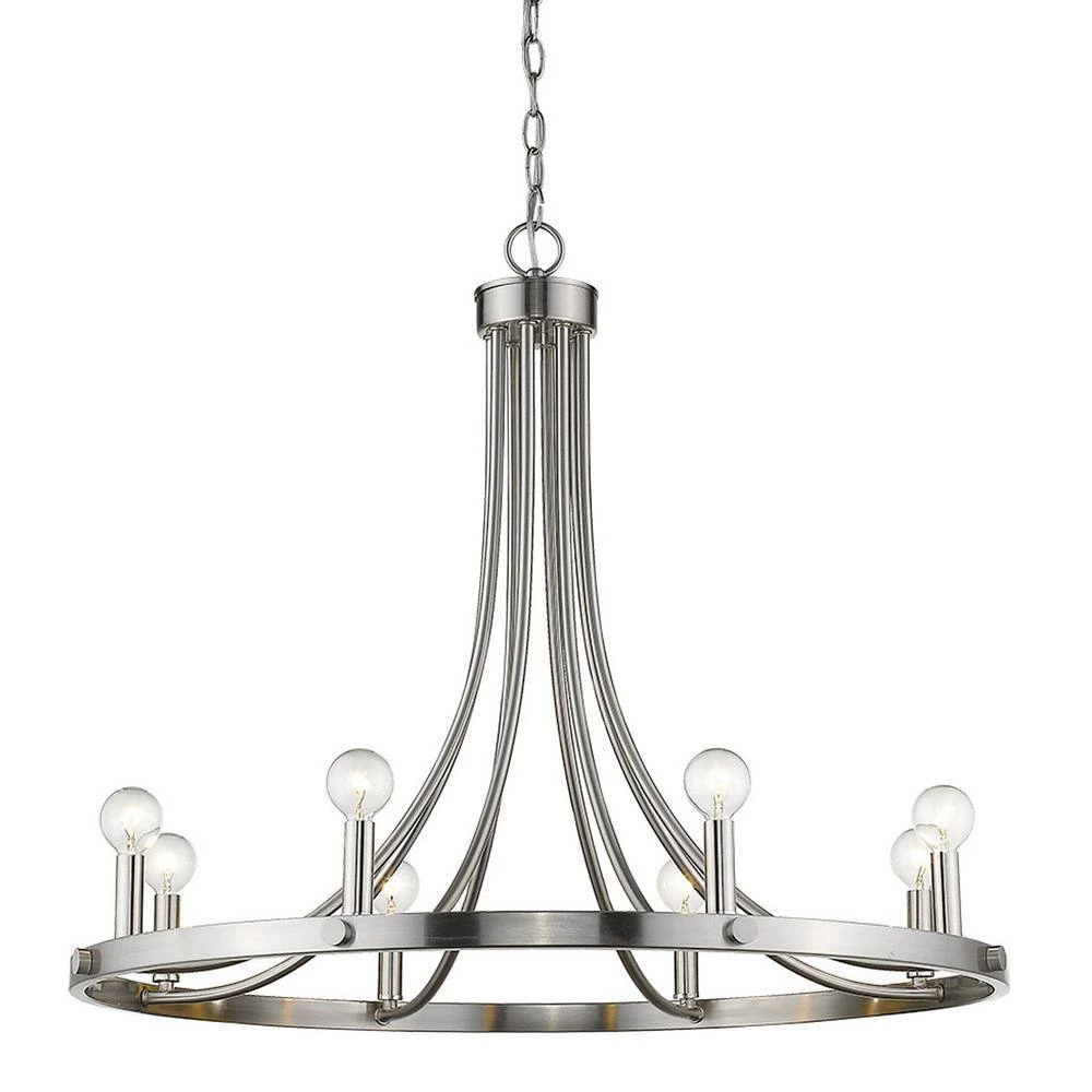 Sawyer 8-Light Satin Nickel Chandelier by Acclaim Lighting 4 Sawyer 8-Light Satin Nickel Chandelier by Acclaim Lighting - Image 2