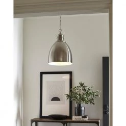 Colby 1-Light Indoor Satin Nickel Pendant with Metal Shade by Acclaim Lighting -Acclaim Lighting store satin nickel acclaim lighting chandeliers in11170sn 31 1000