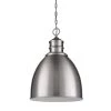 Colby 1-Light Indoor Satin Nickel Pendant with Metal Shade by Acclaim Lighting