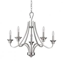 Michelle Indoor 5-Light Satin Nickel Chandelier by Acclaim Lighting