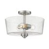 Rowe 15 in. 3-Light Satin Nickel Semi-Flush Mount by Acclaim Lighting