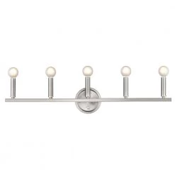 Sawyer 32 in. 5-Light Satin Nickel Vanity Light by Acclaim Lighting -Acclaim Lighting store satin nickel acclaim lighting vanity lighting in41156sn 4f 1000