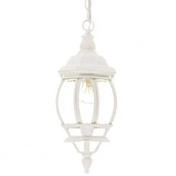 Chateau Collection 1-Light White Outdoor Hanging Textured Lantern by Acclaim Lighting