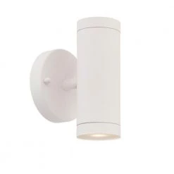2-Light Textured White Integrated LED Wall Lantern Sconce by Acclaim Lighting