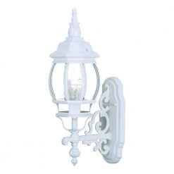 Chateau Collection 1-Light Textured White Outdoor Wall Lantern Sconce by Acclaim Lighting