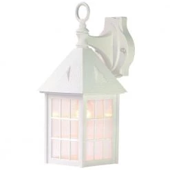 Outer Banks Collection 1-Light Textured White Outdoor Wall Lantern Sconce by Acclaim Lighting