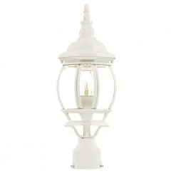 Chateau 1-Light Textured White Outdoor Post-Mount Light Fixture by Acclaim Lighting