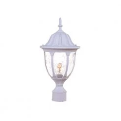 Suffolk 1-Light Textured White Outdoor Post-Mount Fixture by Acclaim Lighting