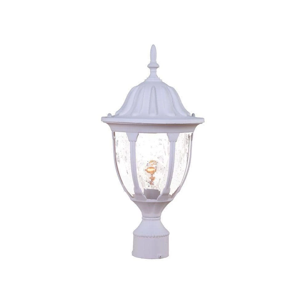Suffolk 1-Light Textured White Outdoor Post-Mount Fixture by Acclaim Lighting 3 Suffolk 1-Light Textured White Outdoor Post-Mount Fixture by Acclaim Lighting