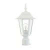 Camelot 1-Light Textured White Outdoor Post-Mount Fixture by Acclaim Lighting