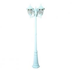 Suffolk 3-Light Textured White Outdoor Surface-Mount Post Fixture by Acclaim Lighting