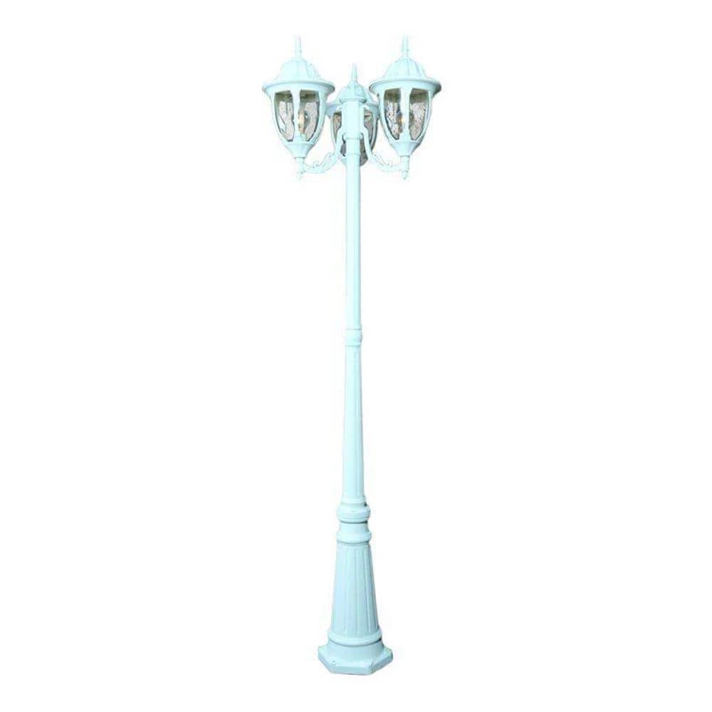 Suffolk 3-Light Textured White Outdoor Surface-Mount Post Fixture by Acclaim Lighting 3 Suffolk 3-Light Textured White Outdoor Surface-Mount Post Fixture by Acclaim Lighting