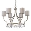 Margaret 6-Light Indoor Washed Gold Chandelier with Fabric Shades by Acclaim Lighting
