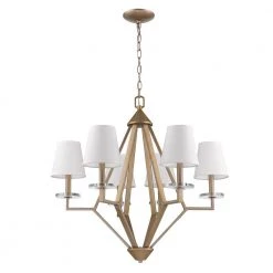 6-Light Washed Gold Chandelier by Acclaim Lighting