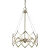 Nora 4-Light Washed Gold Drum Pendant with Abstract Open-Air Cage Shade by Acclaim Lighting