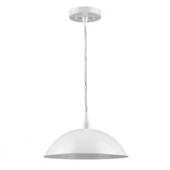 Layla 1-Light White Bowl Pendant by Acclaim Lighting