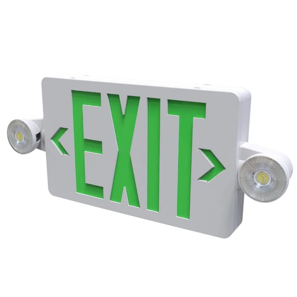 Evade 120-Volt/277-Volt Integrated LED White with Green Letter Exit Combination by HALCO LIGHTING TECHNOLOGIES 3 Evade 120-Volt/277-Volt Integrated LED White with Green Letter Exit Combination by HALCO LIGHTING TECHNOLOGIES