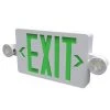 Evade 120-Volt/277-Volt Integrated LED White with Green Letter Exit Combination with Remote Capacity by HALCO LIGHTING TECHNOLOGIES