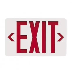 Evade 120-Volt/277-Volt Integrated LED White with Red Exit Sign Remote Capacity by HALCO LIGHTING TECHNOLOGIES