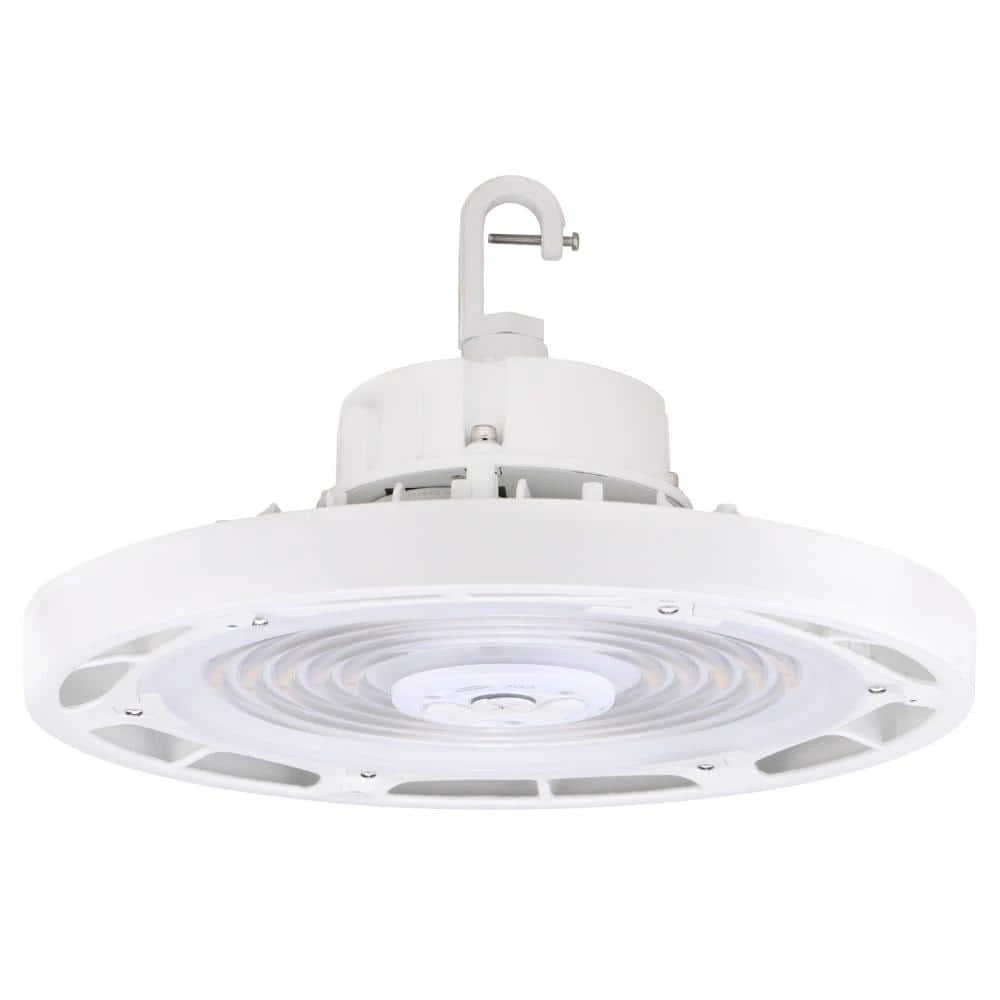 1.5 ft. 750-Watt Equivalent 240-Watt Integrated LED Dimmable White Round UFO High Bay Light Fixture CCT Lumen Selectable by HALCO LIGHTING TECHNOLOGIES 3 1.5 ft. 750-Watt Equivalent 240-Watt Integrated LED Dimmable White Round UFO High Bay Light Fixture CCT Lumen Selectable by HALCO LIGHTING TECHNOLOGIES