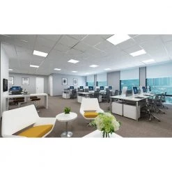 24 in. x 24 in. 20/30/35-Watt 2454-4044 Lumens White Integrated LED Flat Panel Backlit, Color Selectable 3500 4000 5000K by HALCO LIGHTING TECHNOLOGIES -Acclaim Lighting store white halco lighting technologies led panel lights bpl 22 ws cs u 90364 76 1000